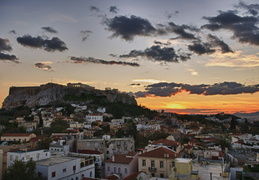Acropolis and sunset